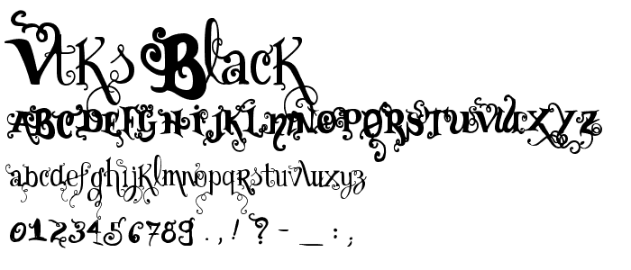 Vtks Black font